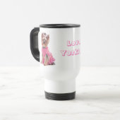 Amour Yorkie Yorkshire Terrier Chien de voyage Mug (Devant gauche)
