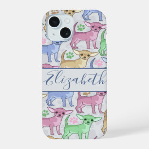 Amoureux de Chihuahua Motif Coloré Ajouter un Nom