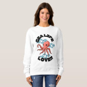 amoureux de la mer pieuvre femmes Sweatshirt de ba (Devant entier)