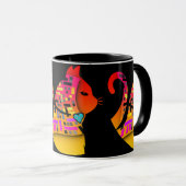 AMOUREUX DE LES CHATS CAT FANCY Novelty Mug (Devant droit)