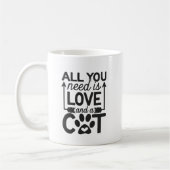 Amoureux de les chats Mug avec des proverbes (Gauche)