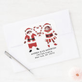 Amoureux de les chats Noël Étiquettes de vacances (Enveloppe)