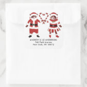 Amoureux de les chats Noël Étiquettes de vacances (Sac)