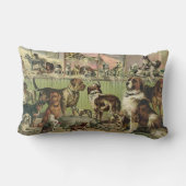 Amoureux de les chiens Lumbar Coussin (Verso)