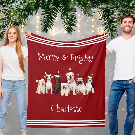 Amoureux de les chiens Rouge couverture de Noël av