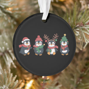 Amoureux de manchots de Noël Animaux mignons Famil