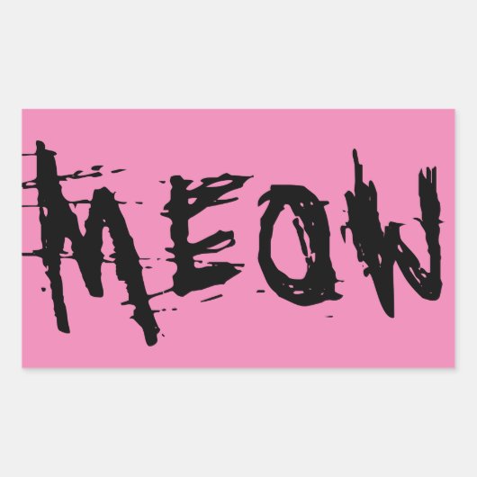 Amoureux des chats, autocollants MEOW (Devant)