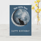Amoureux des chats - Bonne carte d'anniversaire (Fleur jaune)