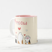 amoureux des chats café Mug (Devant gauche)
