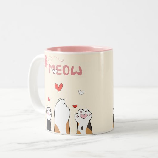 amoureux des chats café Mug (Devant gauche)