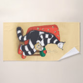 Amoureux des chats de lecture nerd (Serviette de bain)