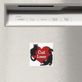 Amoureux des chats Magnet Kitty Chat Réfrigérateur (In Situ (Lave-vaisselle))