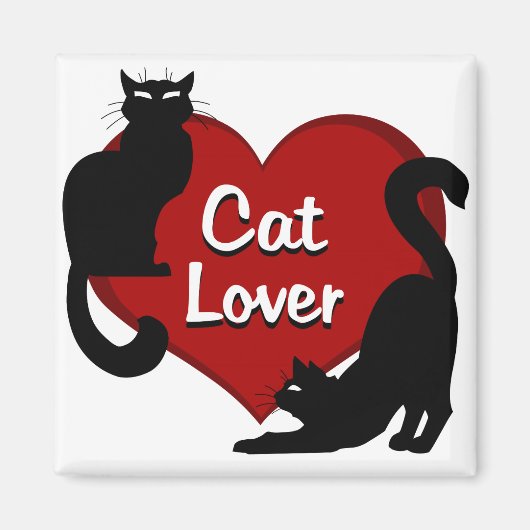 Amoureux des chats Magnet Kitty Chat Réfrigérateur (Devant)