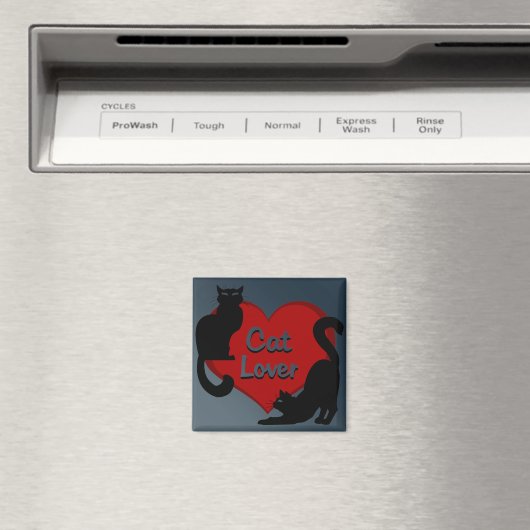 Amoureux des chats Magnet Kitty Chat Réfrigérateur (In Situ (Lave-vaisselle))