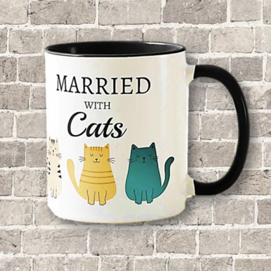 Amoureux des chats marié Fun Gift Mug