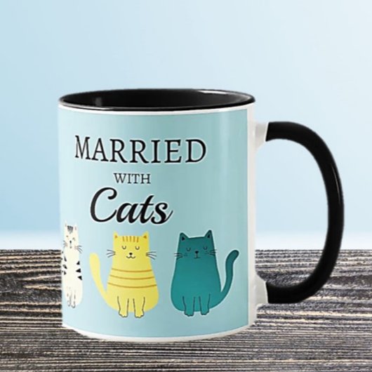 Amoureux des chats marié Fun Gift Mug