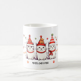 Amoureux des chats Noël Snowflake Café Mug