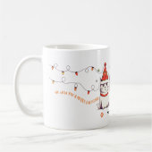 Amoureux des chats Noël Snowflake Café Mug (Gauche)