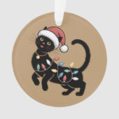 Amoureux des chats Noir mignon Noël maman cadeau v (devant)