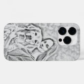Amoureux des chiens coque iphone moderne Drawin Do (Verso (horizontal))