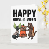 AMOUREUX DES CHIENS HALLOWEEN GREETING CARTES (Fleur jaune)