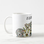 Amoureux des chiens Mug (Gauche)