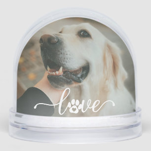 amoureux des chiens Paw Pet Pet Photo Typographie 