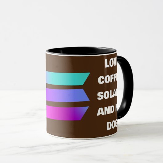 AMOUREUX DES CHIENS solana crypto café Mug (Devant droit)