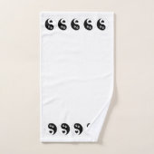 Amoureux des chiens Yin Yang Coeurs et Empreintes  (Serviette à main)