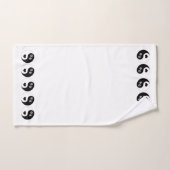 Amoureux des chiens Yin Yang Coeurs et Empreintes  (Serviette à main)