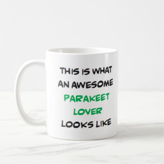 amoureux des perruches, Mug génial (Gauche)