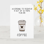 Amoureux du café amusant illustration Carte de fêt (Fleur jaune)