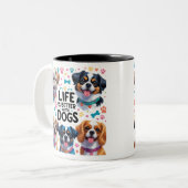 Amoureux du café de la Mug de chien amusant Concev (Devant gauche)