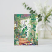 Amoureux plantes Boho Living Room Carte postale (Debout devant)