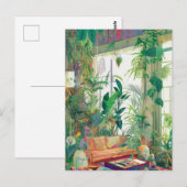 Amoureux plantes Boho Living Room Carte postale (Devant / Derrière)