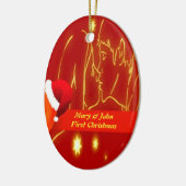 Amoureux Premier ornement de Noël (Gauche)