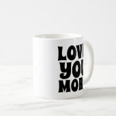 AMOUREZ-VOUS PLUS DE CAFÉ MUGS (Devant droit)