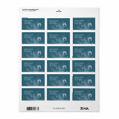 AmourOiseaux Moderne Étiquettes de mariage personn (Feuille entière)