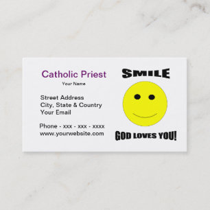 Amours de Dieu de sourire vous carte de visite