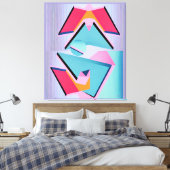 Ampamstract  canvas afdruk (Insitu (Slaapkamer))