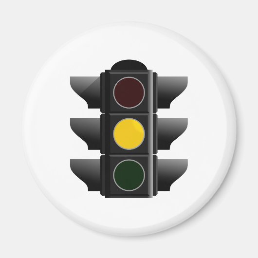Ampel traffic light gelb yellow magneet (Voorkant)