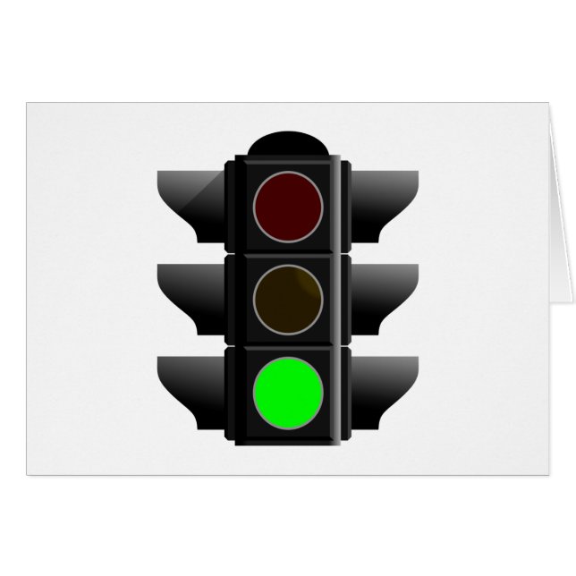 Ampel traffic light grün green (Voorkant Horizontaal)