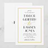 Ampersand amusant et Faire-part de mariage de coul (Devant / Derrière)