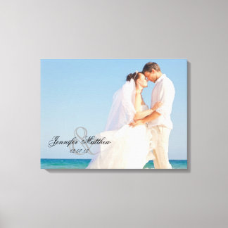 Ampersand Bruiloft Foto Keepsake Canvas