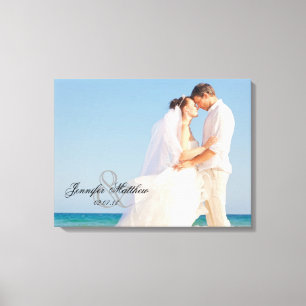 Ampersand Bruiloft Foto Keepsake Canvas Afdruk