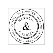 Ampersand Bruiloft Retouradres Rubberstempel (Afrduk)