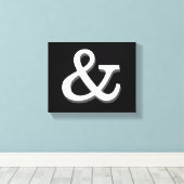 ampersand canvas wand zwart - wit afdruk (Insitu (Houten vloer))