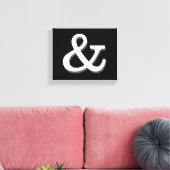 ampersand canvas wand zwart - wit afdruk (Insitu (Woonkamer))