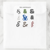 Ampersand Day Vierkante Sticker (Tas)