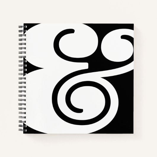 Ampersand "&" Designer | BL B/W | Notitieboek (Voorkant)